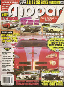 MOPAR COLLECTORS GUIDE 2000 APR - CORONET WAGON RT, 63 MAX WEDGE RACER